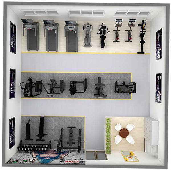 100平方健身房配置方案-广西壹号娱乐体育健身器材有限公司 100平方健身房配置方案-广西壹号娱乐体育健身器材有限公司