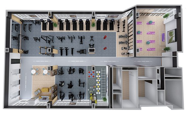200-500平方健身房配置方案-广西壹号娱乐体育健身器材有限公司