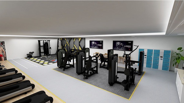 120平方健身房配置方案-广西壹号娱乐体育健身器材有限公司